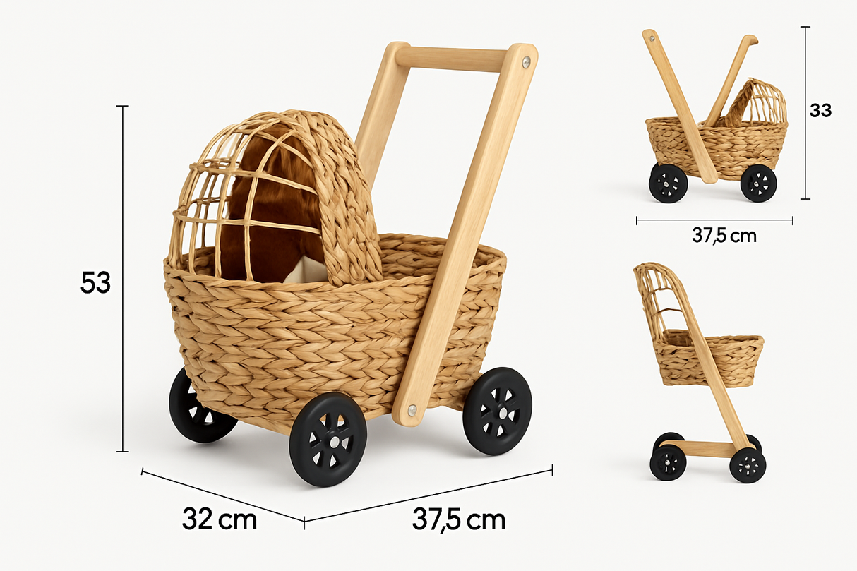 Water Hyacinth Doll Pram & Walker Playset