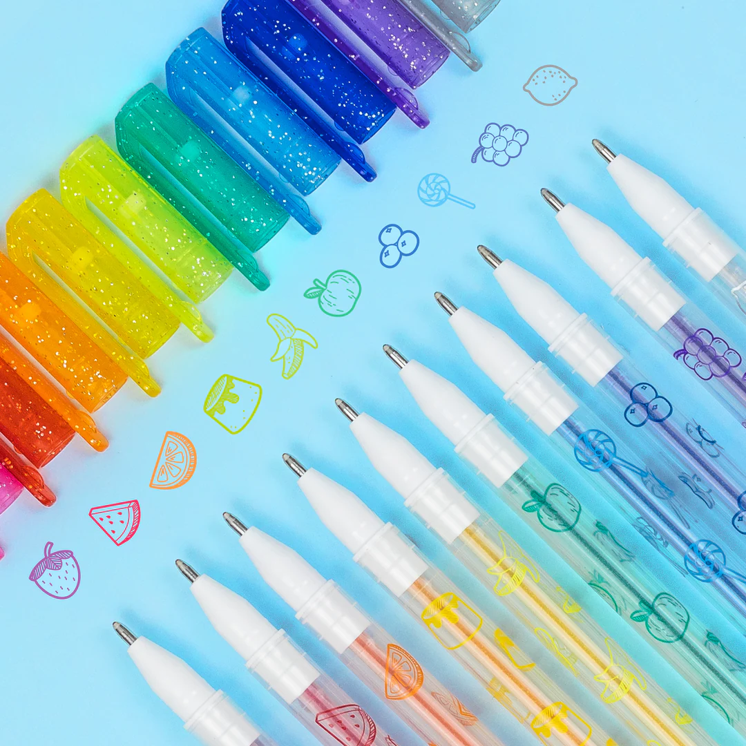 Close-up detail of the Shimmer Scented Gel Pens