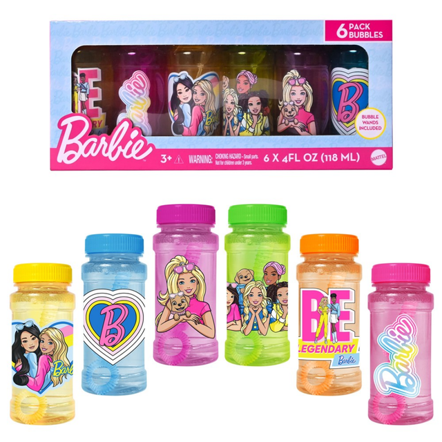 Barbie Bubble Bottles 6pk