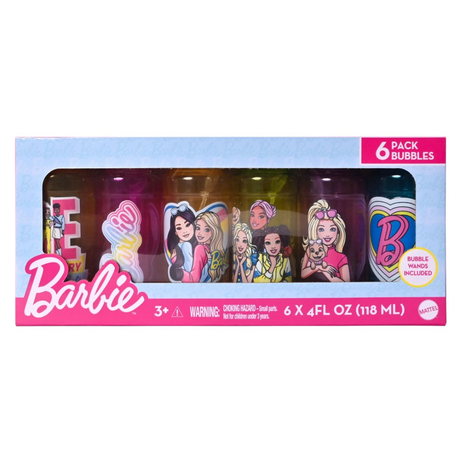 Barbie Bubble Bottles 6pk