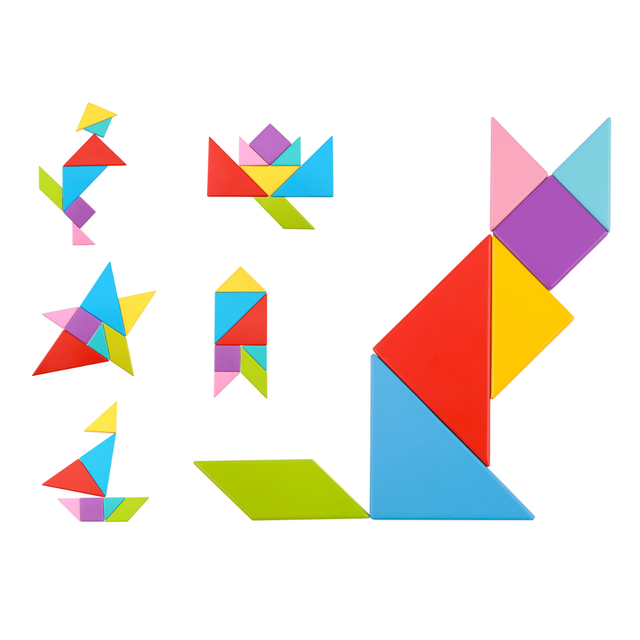 Tangram Play Wooden Brainteaser Puzzle