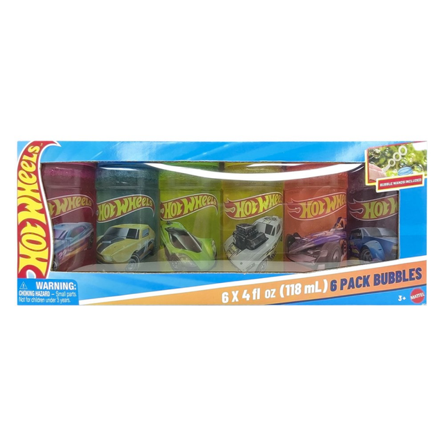 Hot Wheels Bubble Bottles 6pk