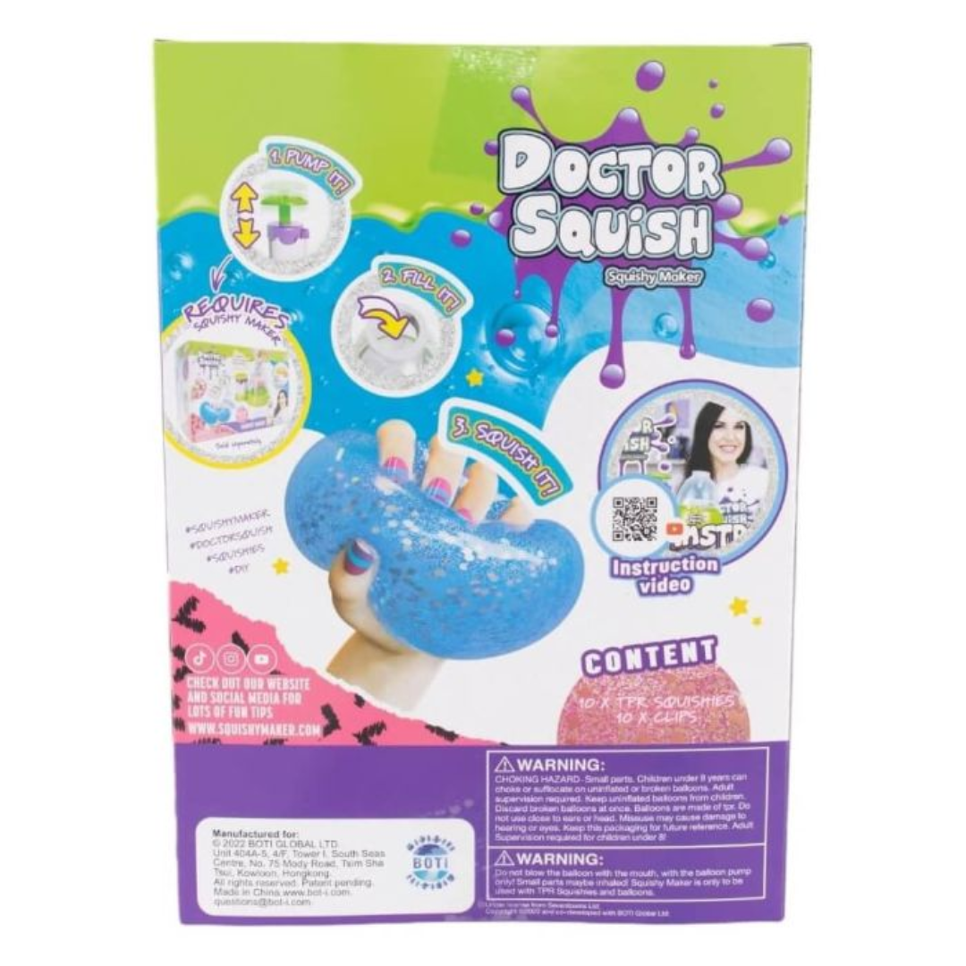 Doctor Squish 10-Pack Refill (Squishies & Clips)