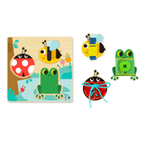 Basic Skills Lacing Buttons Wooden Puzzle Board