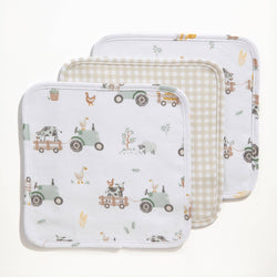 3 Pack Wash cloths  - Tractor Ride