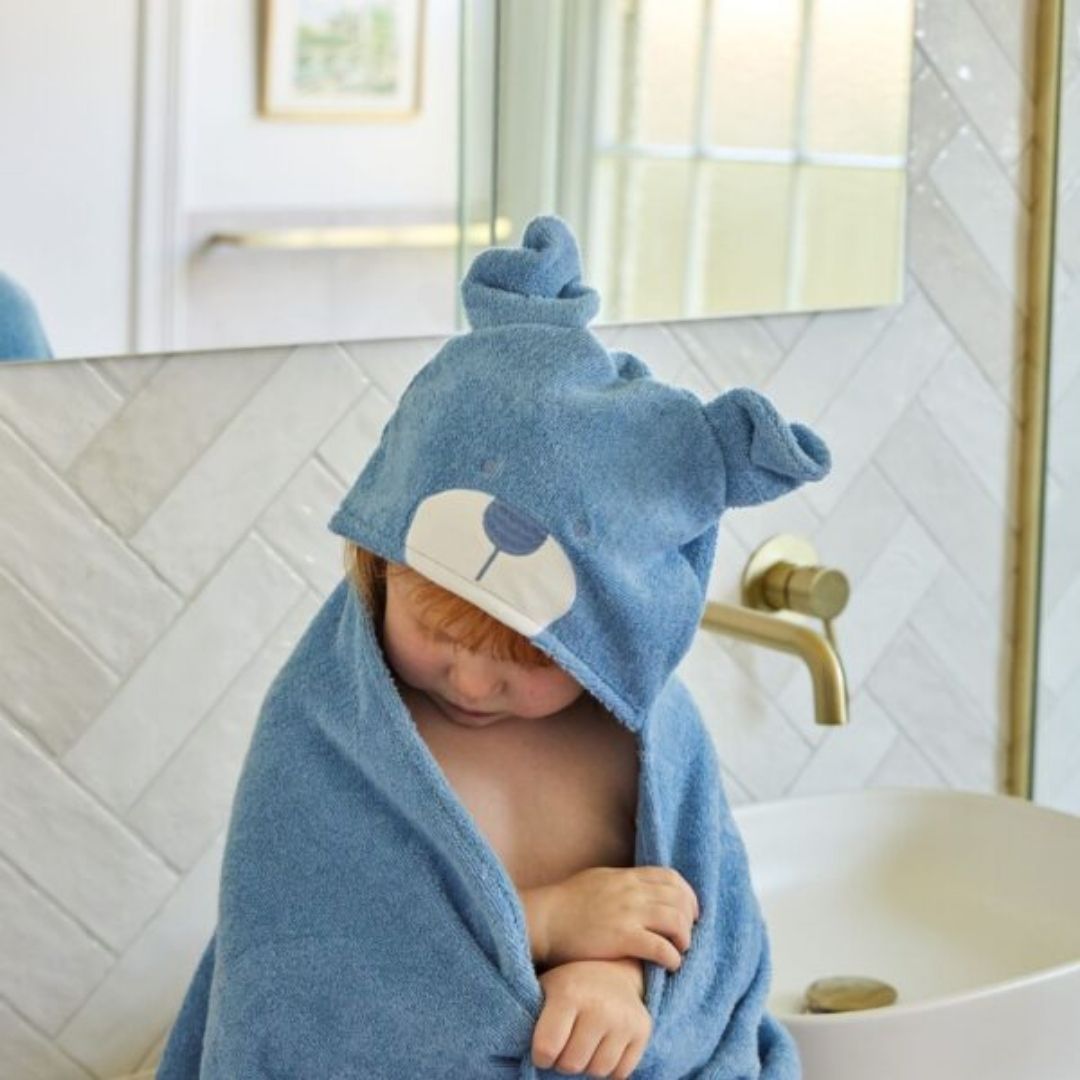 Close-up detail of the Danny Dog Hooded Towel
