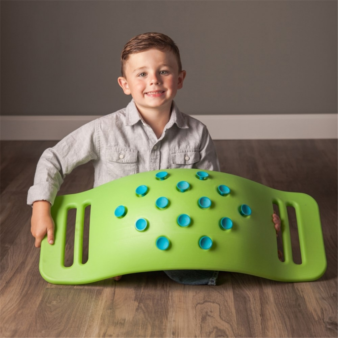Close-up detail of the Teeter Popper - Green