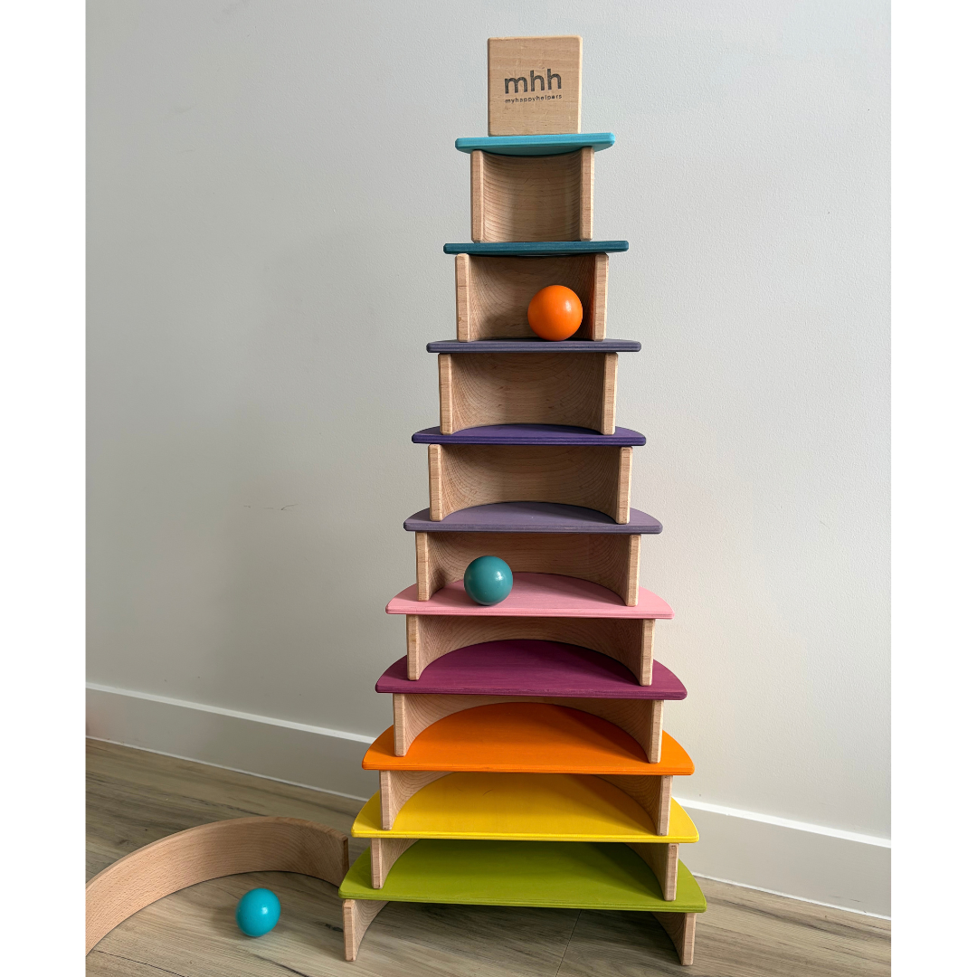 My Happy Helpers Natural Wooden Rainbow Stacker