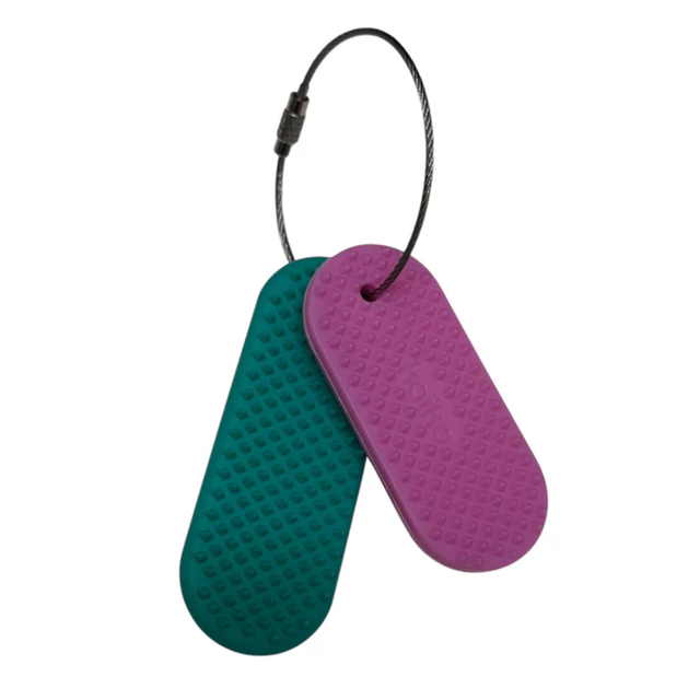 Spikeyring with Dual Pads - Teal & Pink