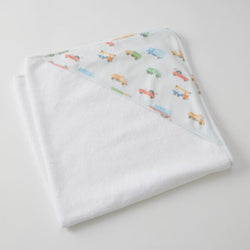 Trucking Along Jersey Hooded Towel
