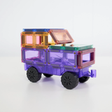Connetix Pastel Motion Pack 26 pc built into a finished structure