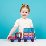 Child building with the Connetix Pastel Motion Pack 26 pc