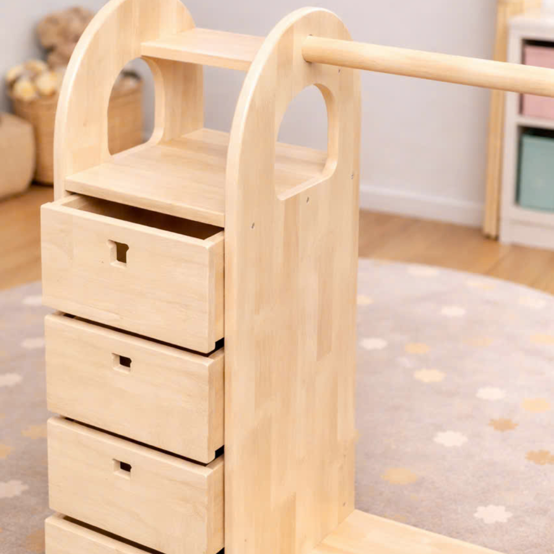 Montessori Wardrobe with Drawers - Pre Order Late August
