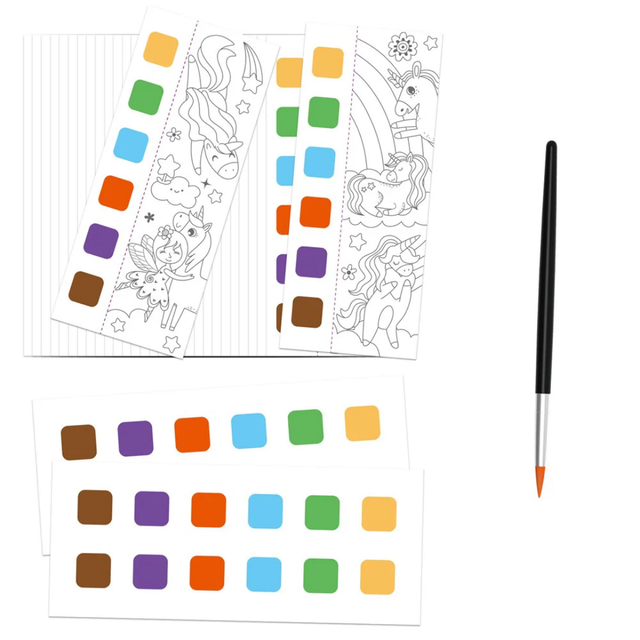 Pocket Watercolour Painting Book - Unicorns
