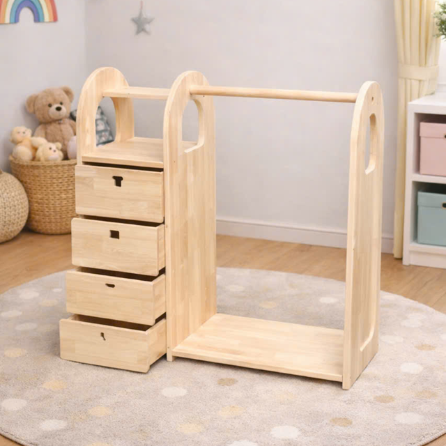 Montessori Wardrobe with Drawers