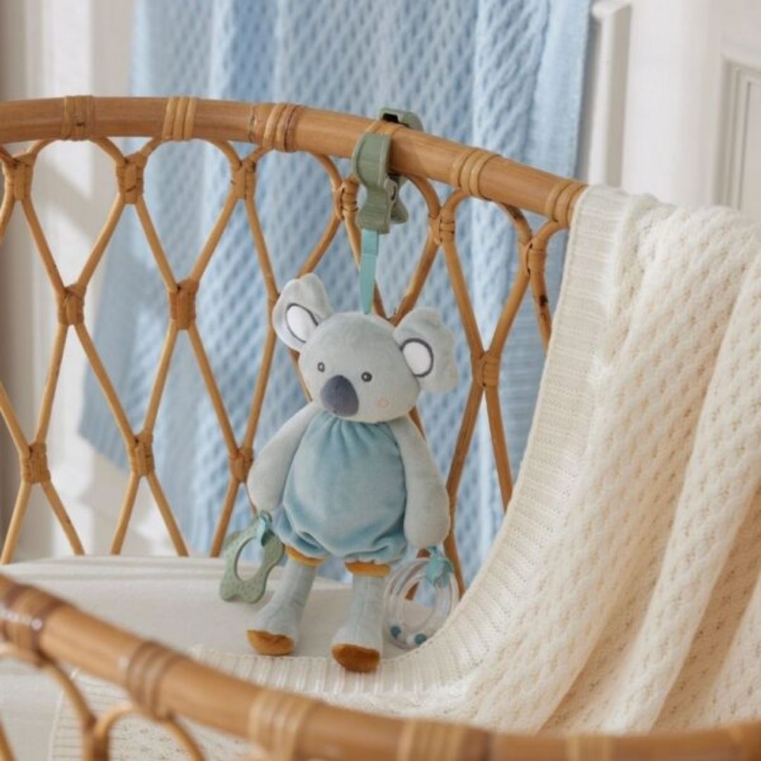 Close-up detail of the Hugglies Koala Clip-On Toy