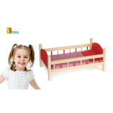 Red Wooden Doll Bed