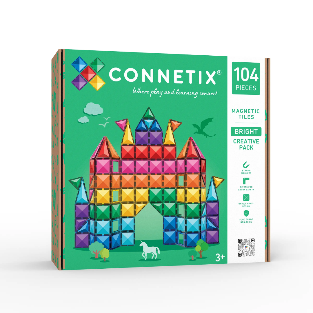 Connetix Bright Creative Pack 104 pc magnetic tiles