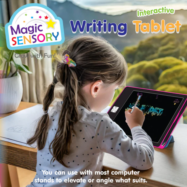 Interactive LCD Writing Tablet - Pink Unicorn (USB Rechargeable)