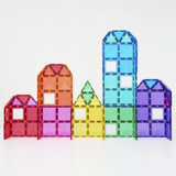 Connetix Bright Creative Pack 104 pc built into a finished structure