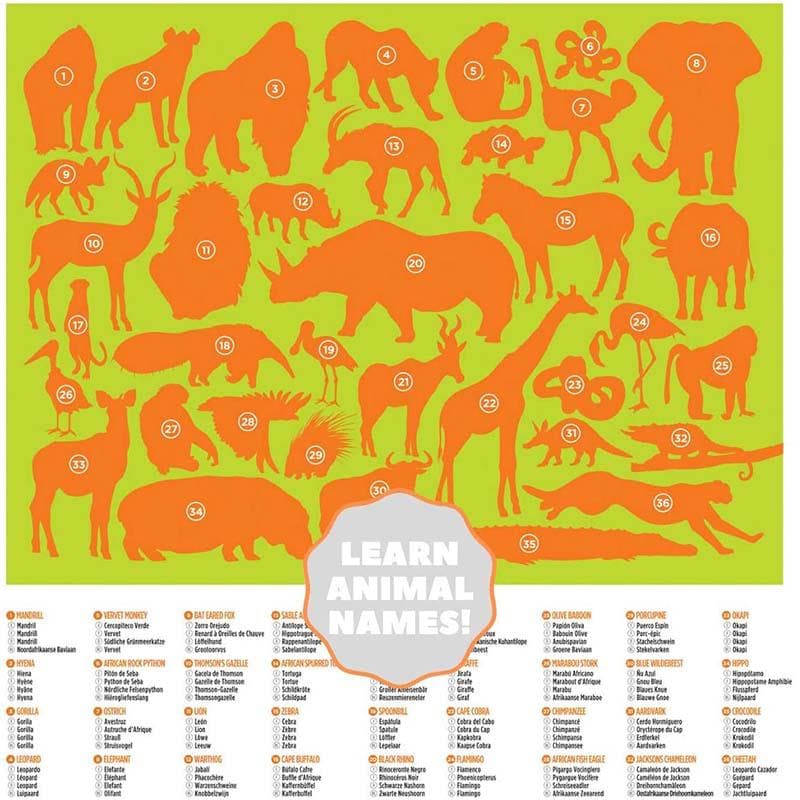 36 Animal Puzzle 100pc - Wild Animals