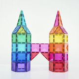 Child building with the Connetix Bright Creative Pack 104 pc