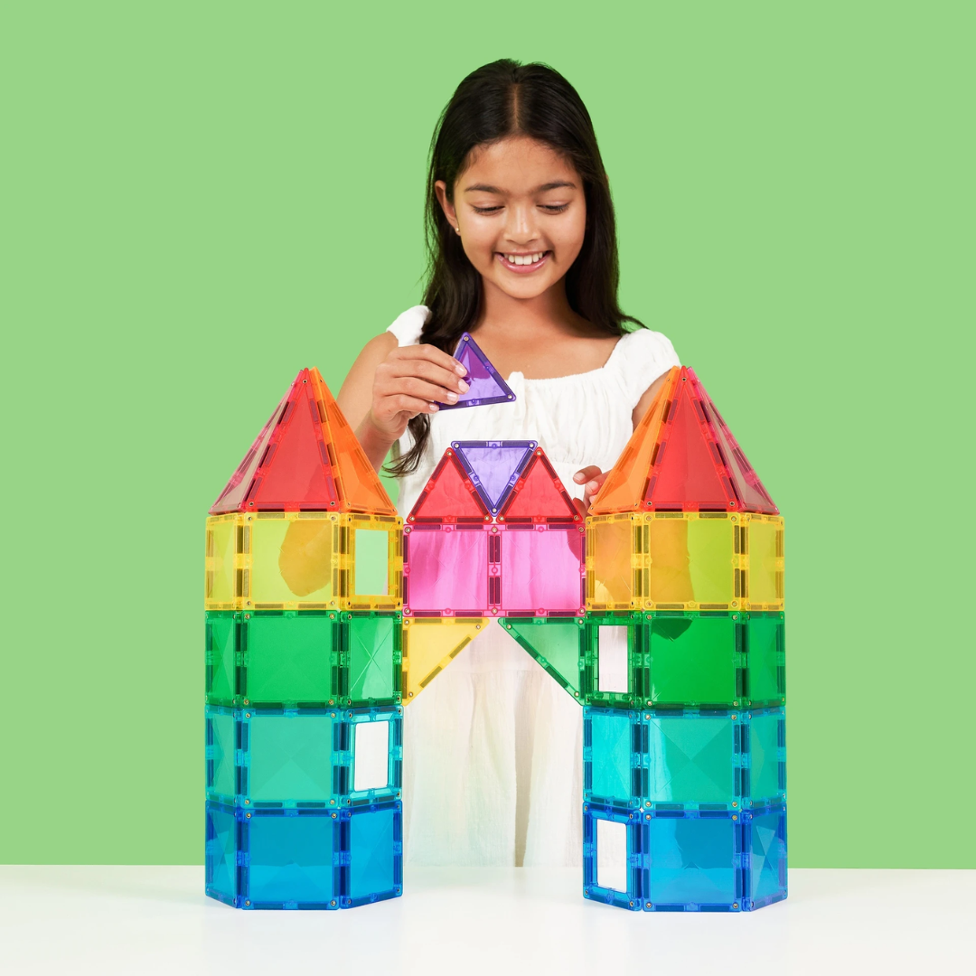Connetix Bright Creative Pack 104 pc shown for scale