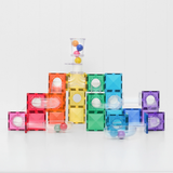 Every piece included in the Connetix Ball Run Bright Pack 114 pc