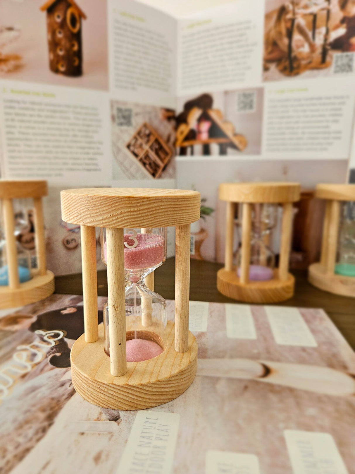 Wooden Sand Timers Set of 4