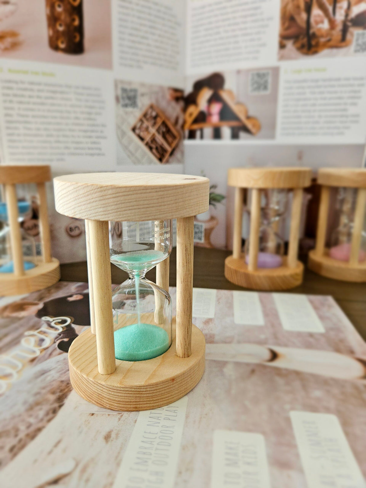 Wooden Sand Timers Set of 4