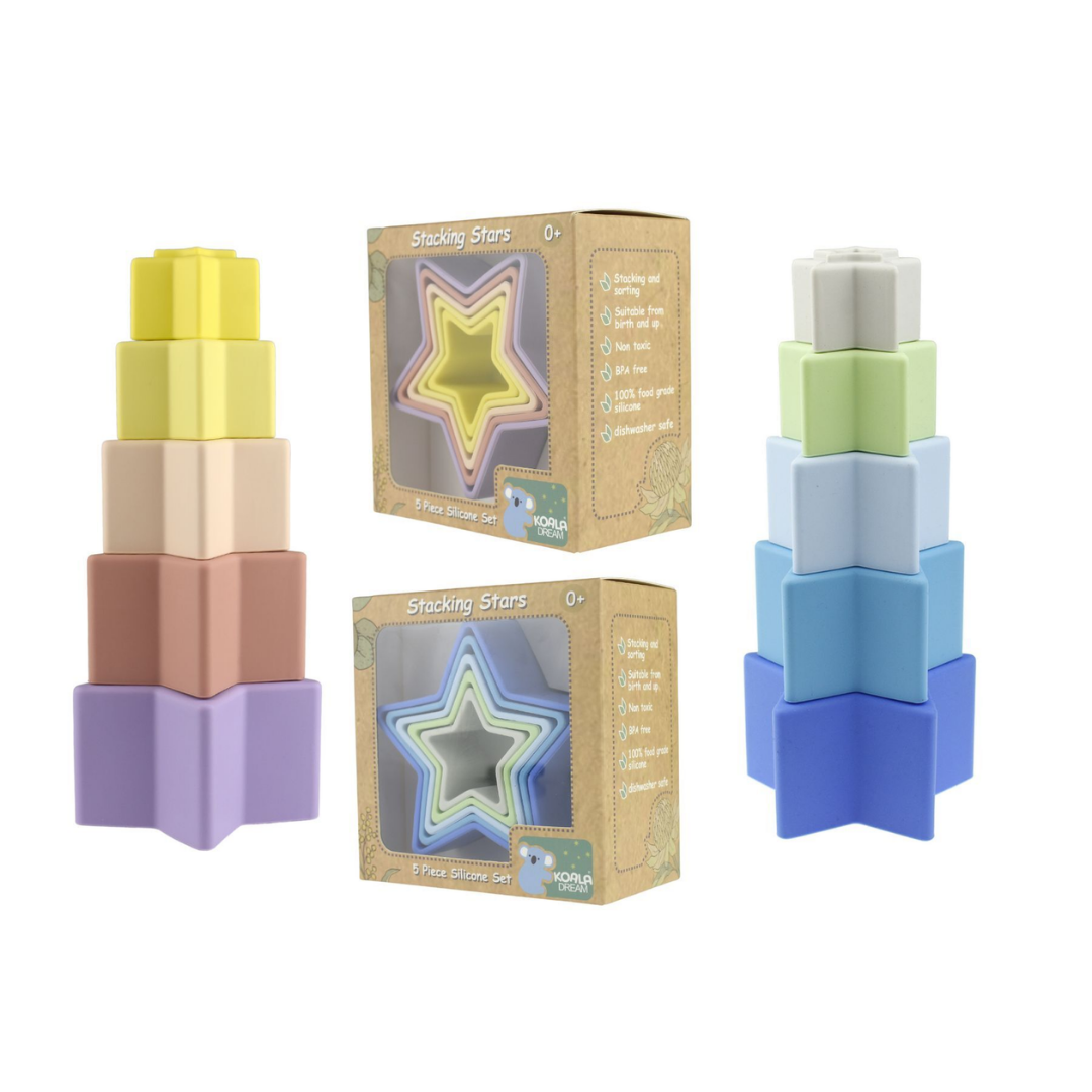 Stacking Stars 5 Pc Silicone Set