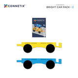 Connetix Bright Car Pack 2 pc shown for scale