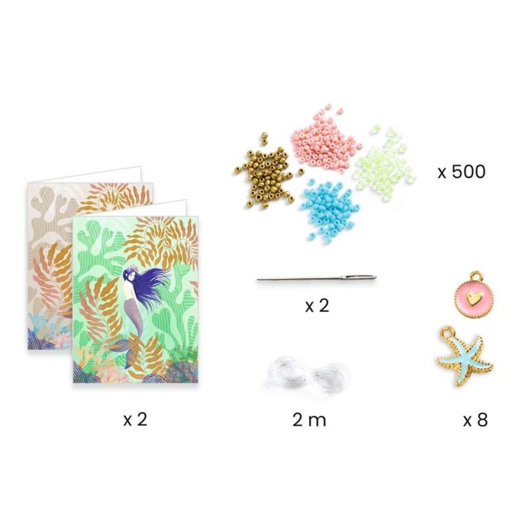 Close-up detail of the You & Me Sea Multi Wrap Beads Set