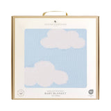 Pram Knitted Blanket - Cloud Whisper / Blue