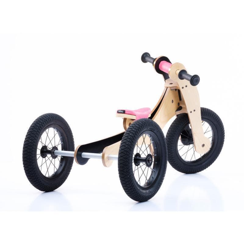 4 in 1 Wooden Bike - Pink - Saddle Seat Cover & Chin Protector-Balance & Move-My Happy Helpers