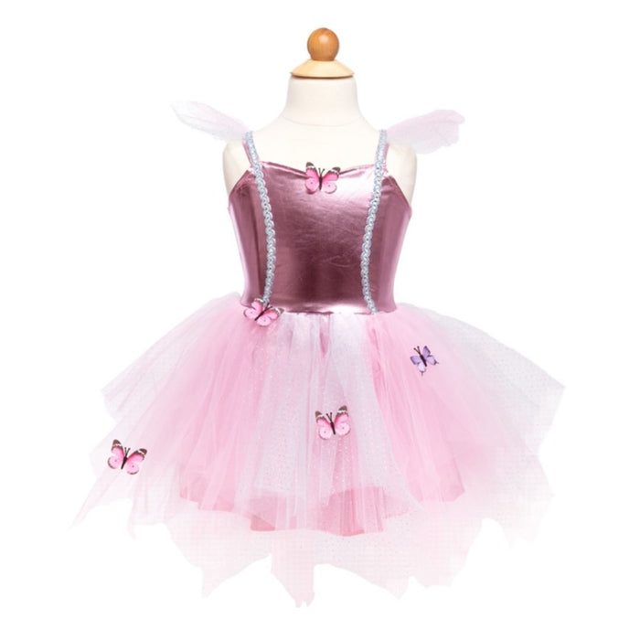 Pink Butterfly Dress & Headpiece Size 5-6