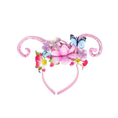 Pink Butterfly Dress & Headpiece Size 5-6