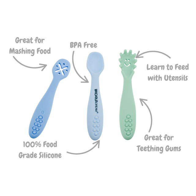 Sensory Silicone Licking Spoons - Assorted