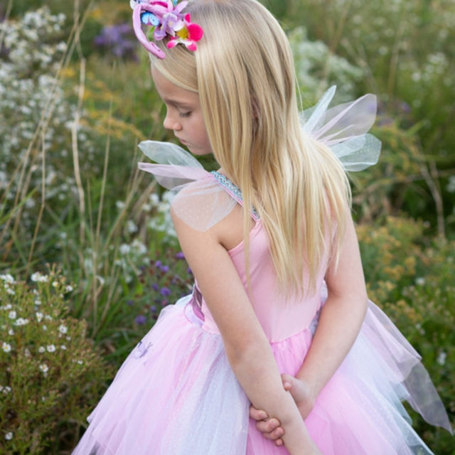 Pink Butterfly Dress & Headpiece Size 5-6