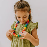 Princess and the Pea Necklace - Bright Rainbow