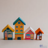 Wooden Play House - set of 4