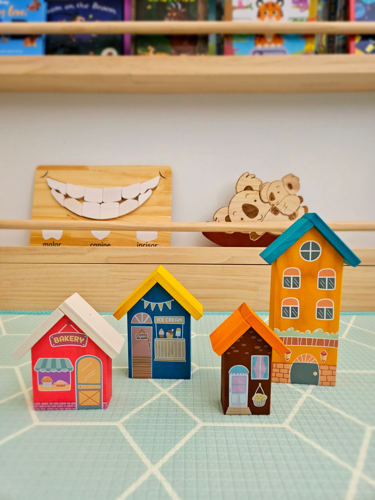 Wooden Play House - set of 4