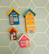 Wooden Play House - set of 4