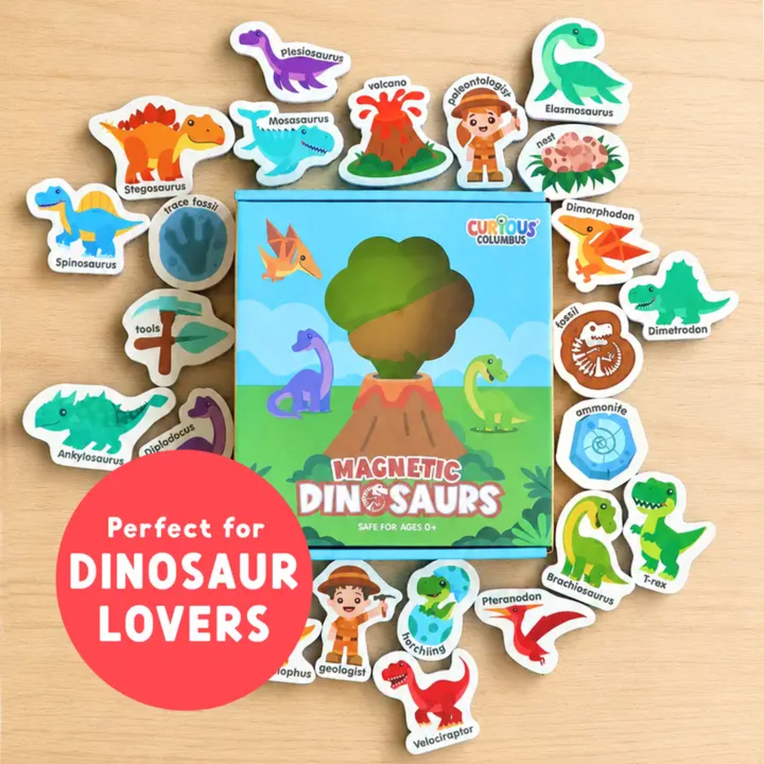 Close-up detail of the Magnetic Dinosaurs