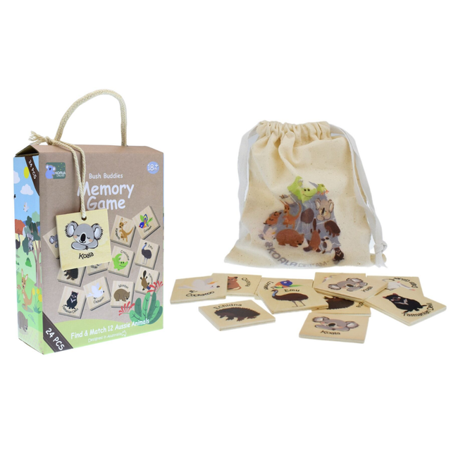 Bush Buddies Wooden Memory Game Australian Animal