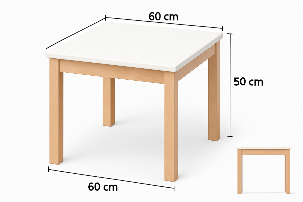 White Top Timber Table