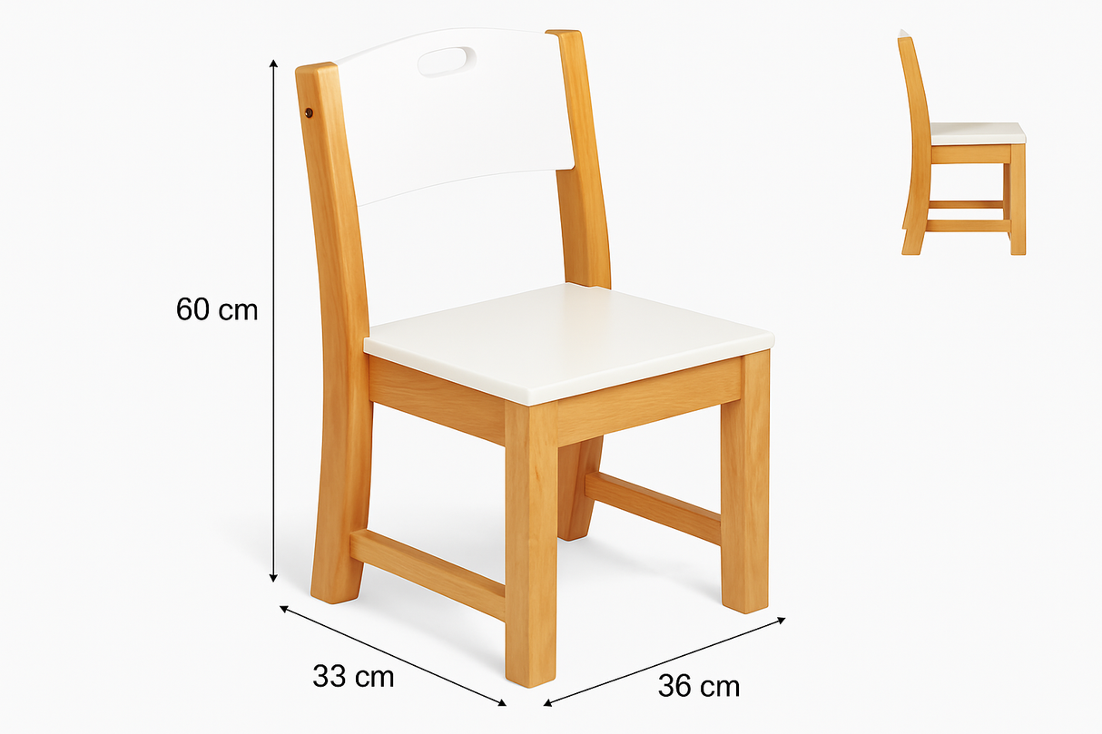 White Seat Stacking Chair - SET OF 2