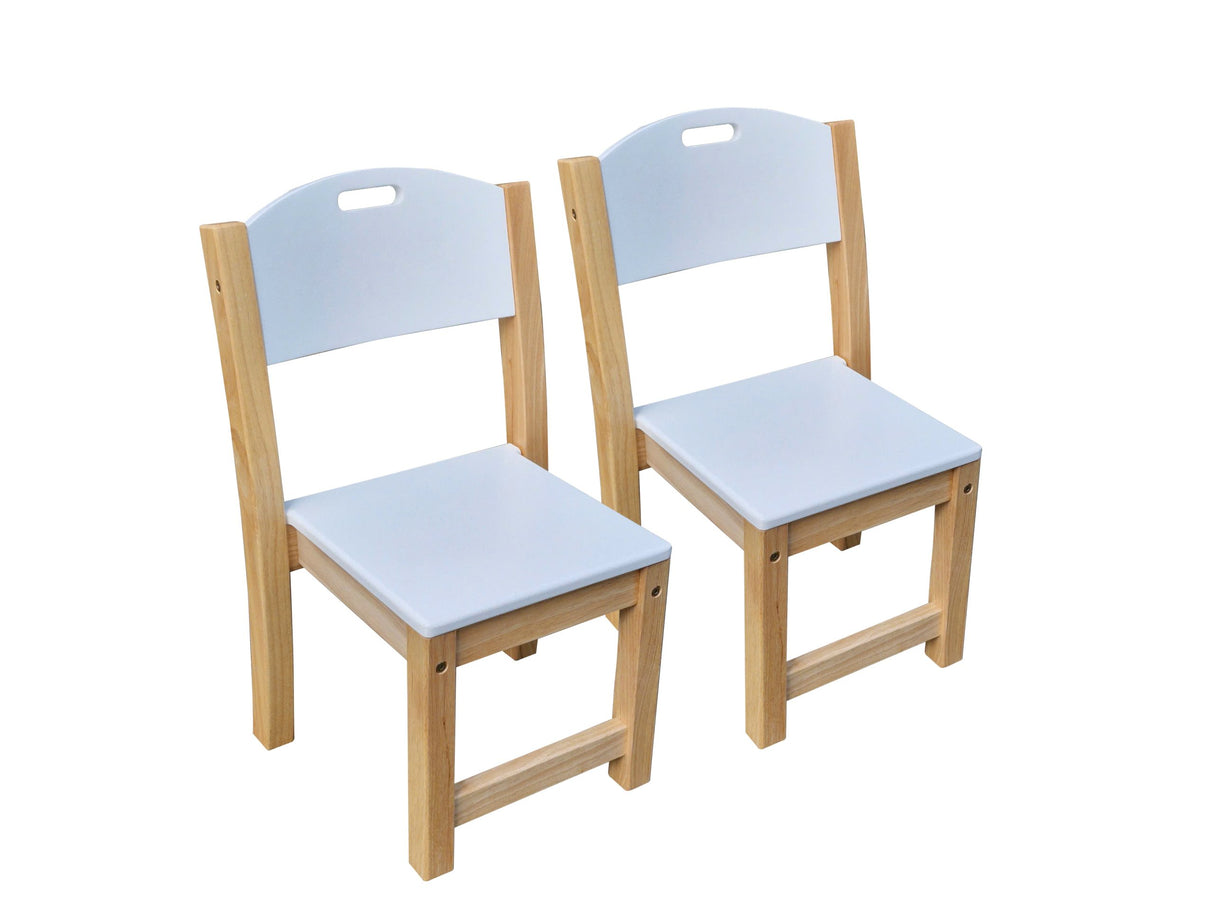 White Seat Stacking Chair - SET OF 2