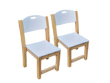 White Seat Stacking Chair - SET OF 2