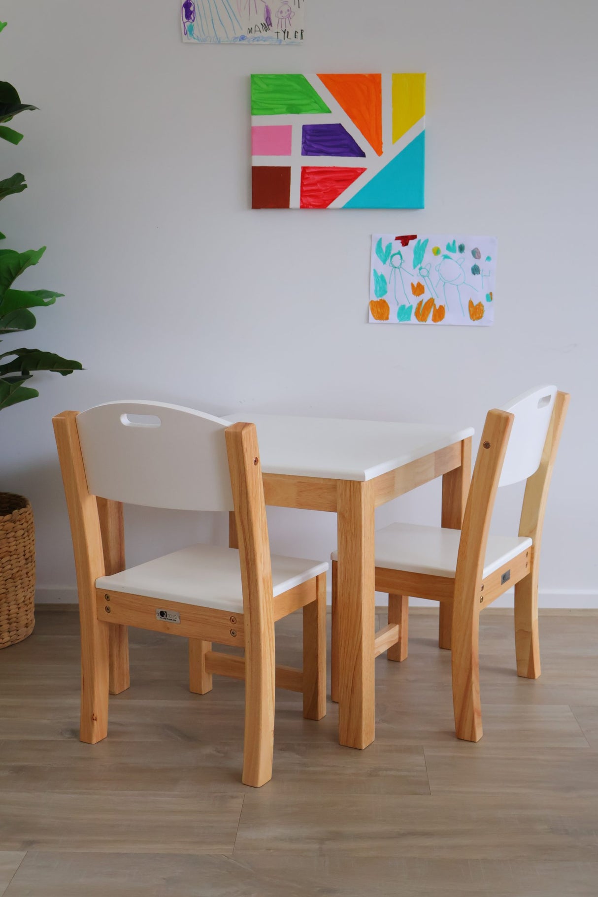 White Seat Stacking Chair - SET OF 2